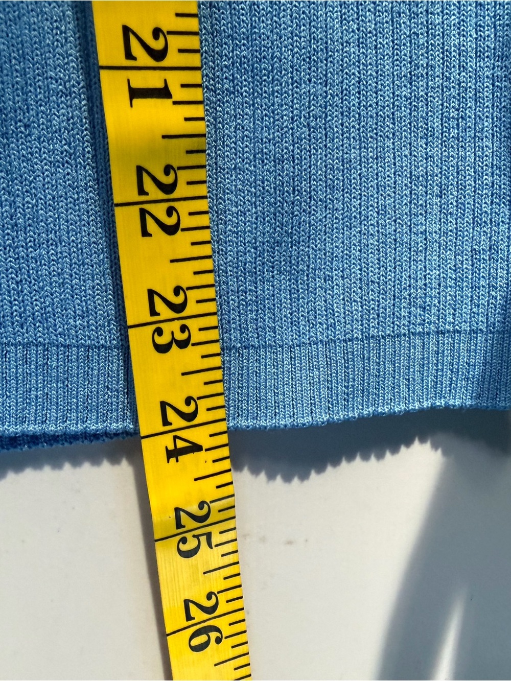 Tahari Bright Blue Ribbed Button-Front Top - Picture 9 of 9